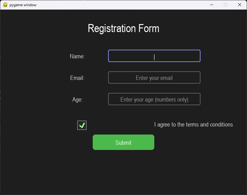 Form Example Preview